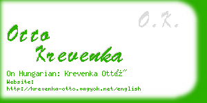 otto krevenka business card